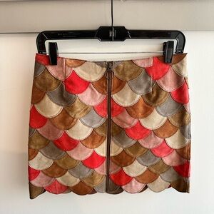 Free people suede mini skirt. Size 4.